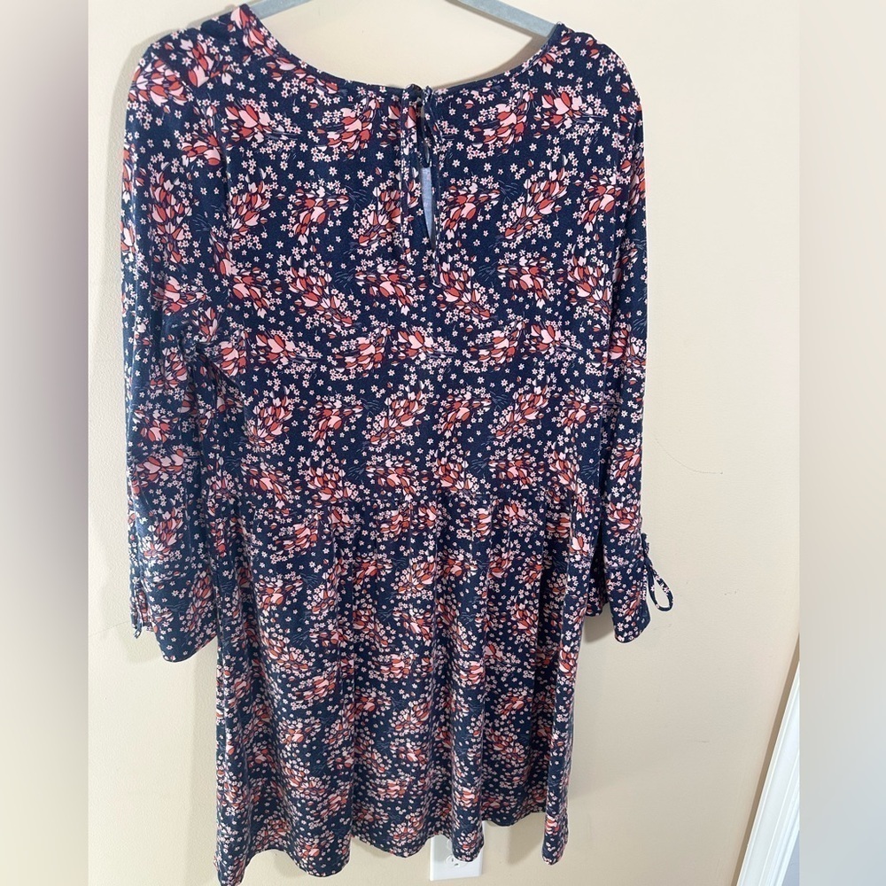 Boden Dress Floral Miriam 3/4 Bell Sleeve Jersey   12R Pockets